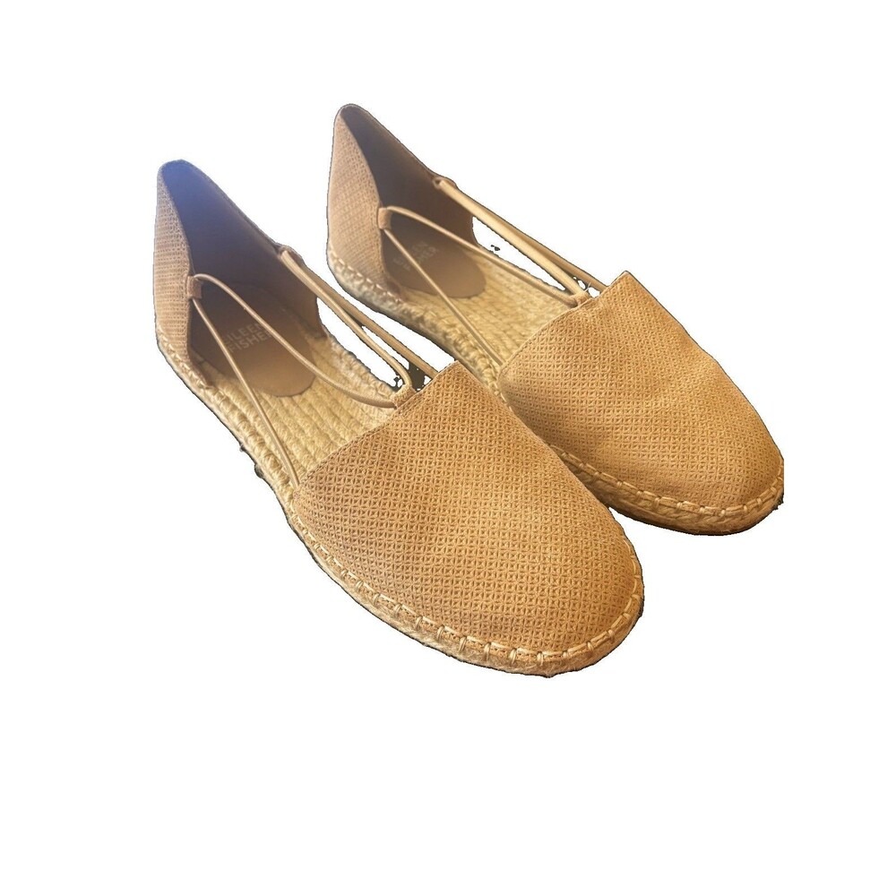Eileen Fisher Women's Lee Espadrille Flat Size 8.5 Tan Summer Slip On Vacation